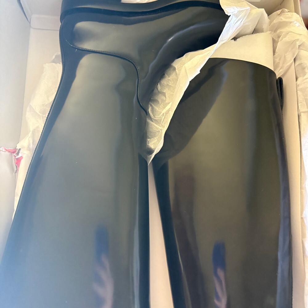 Everlane Riding Boots 7 Black NWT Leather Tall Knee High Equestrian Academia - Picture 8 of 8